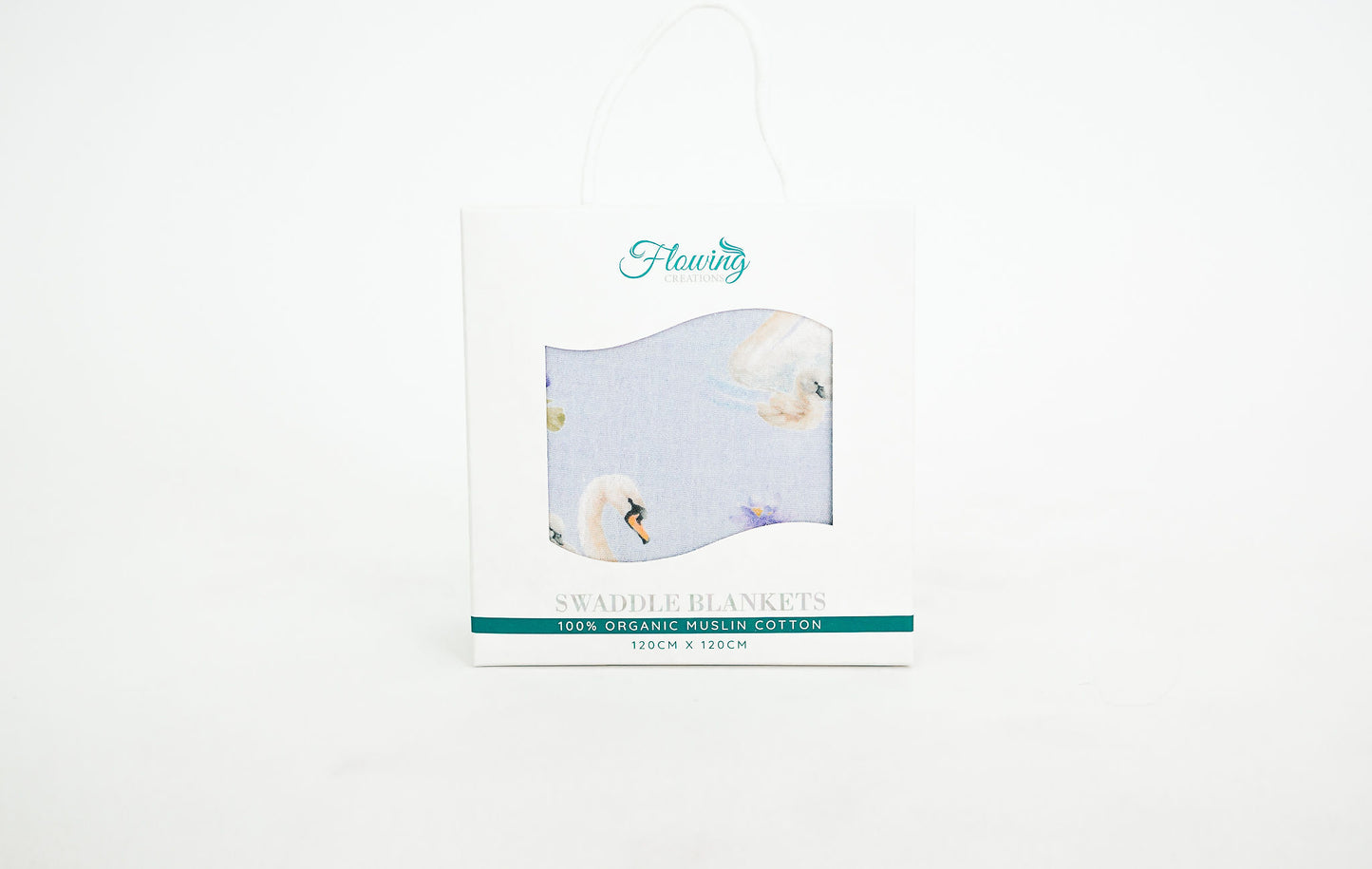 Lavendar Swan Swaddle Blanket