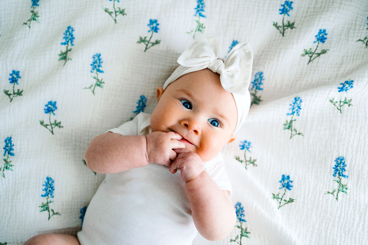 TX Bluebonnet Swaddle Blanket