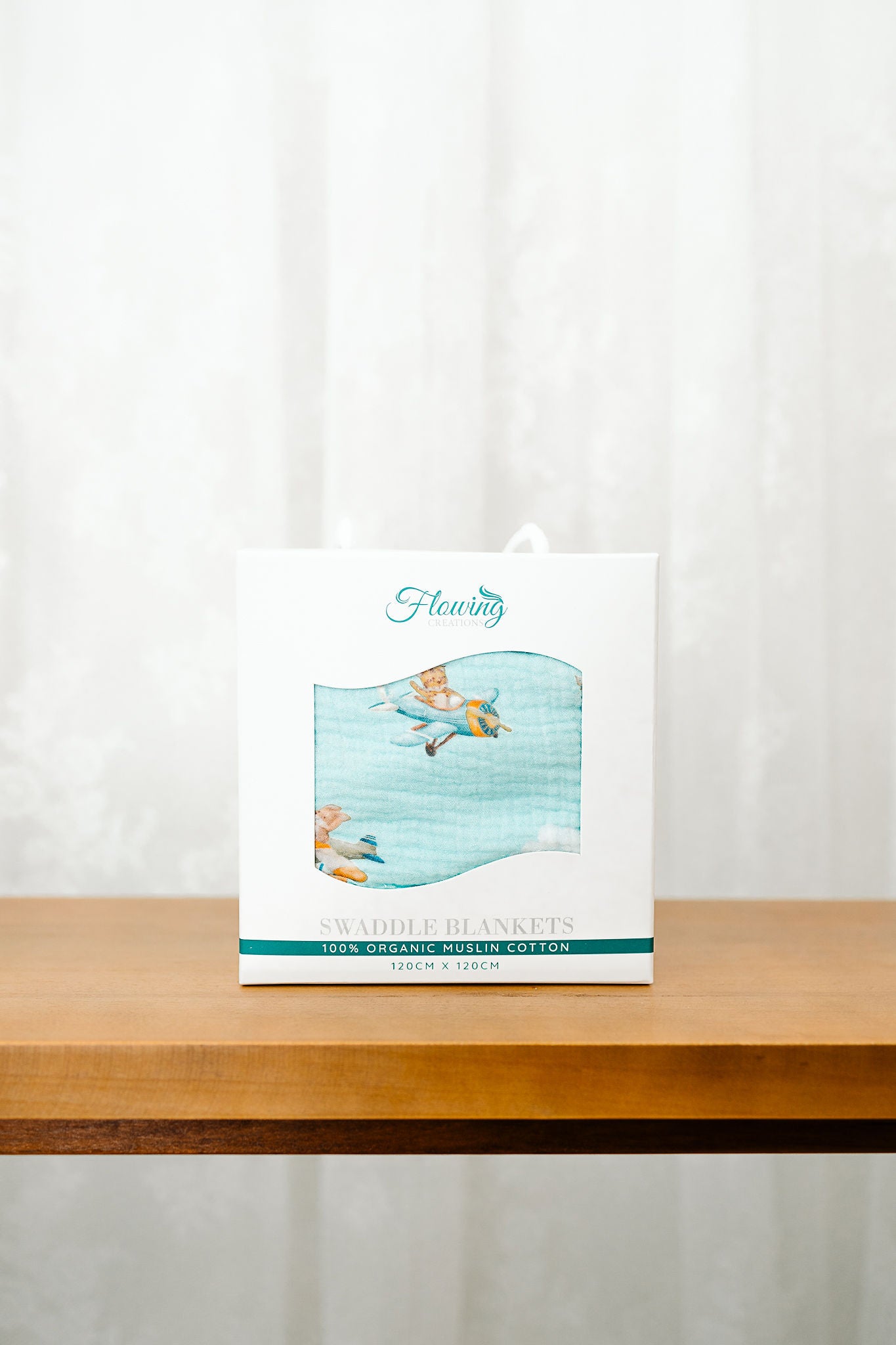 Blue Animal Aviation Swaddle Blanket