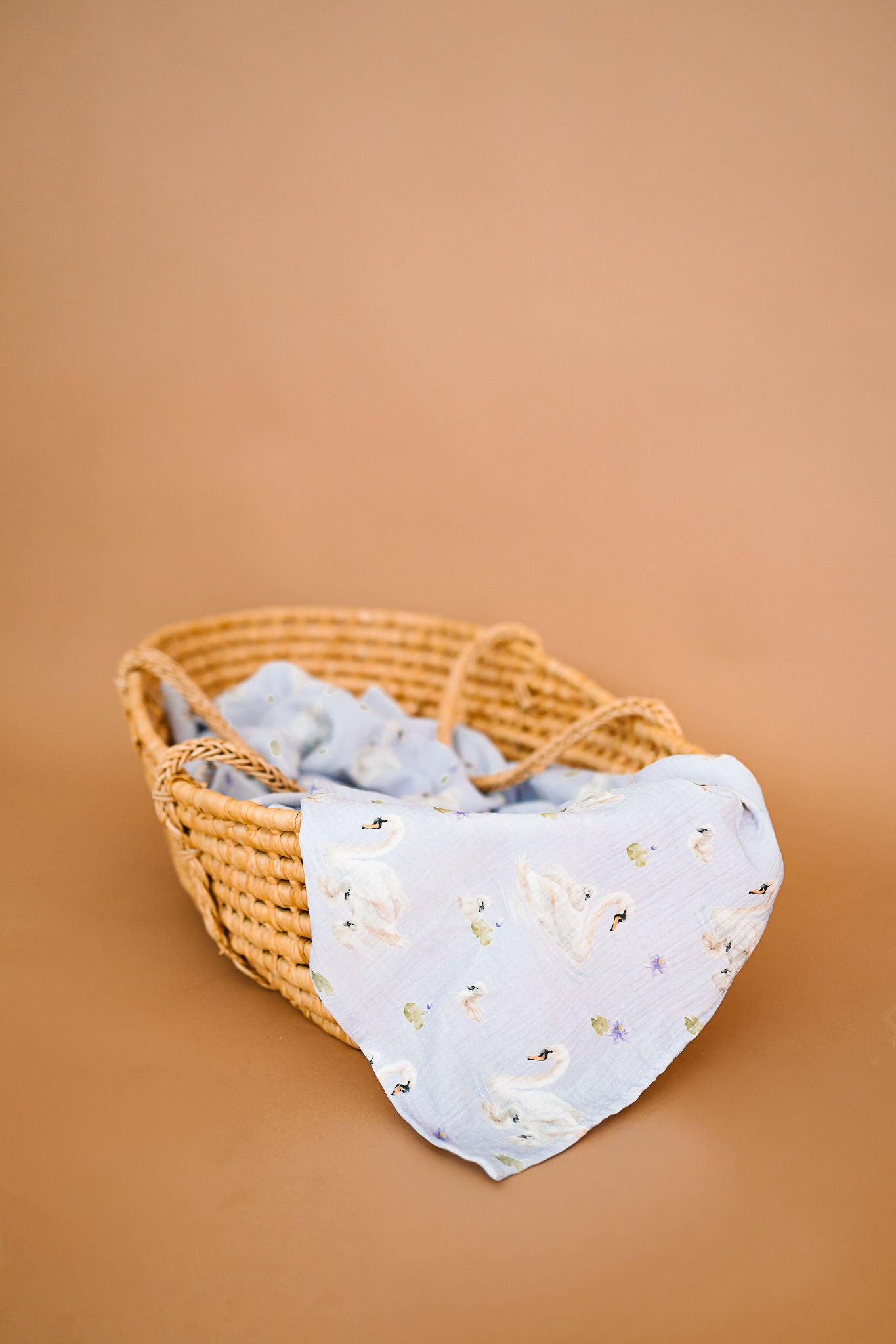 Lavendar Swan Swaddle Blanket