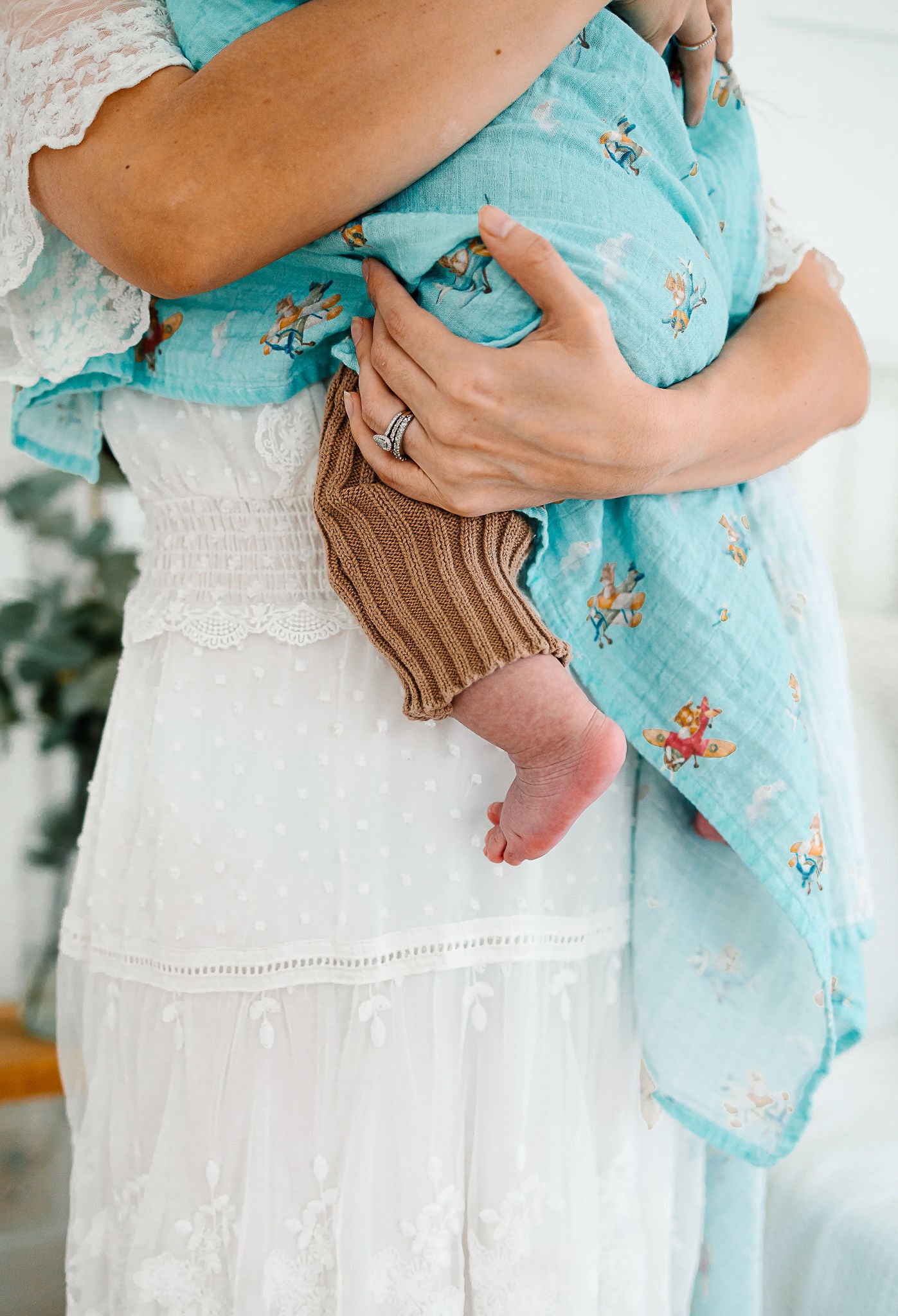Blue Animal Aviation Swaddle Blanket