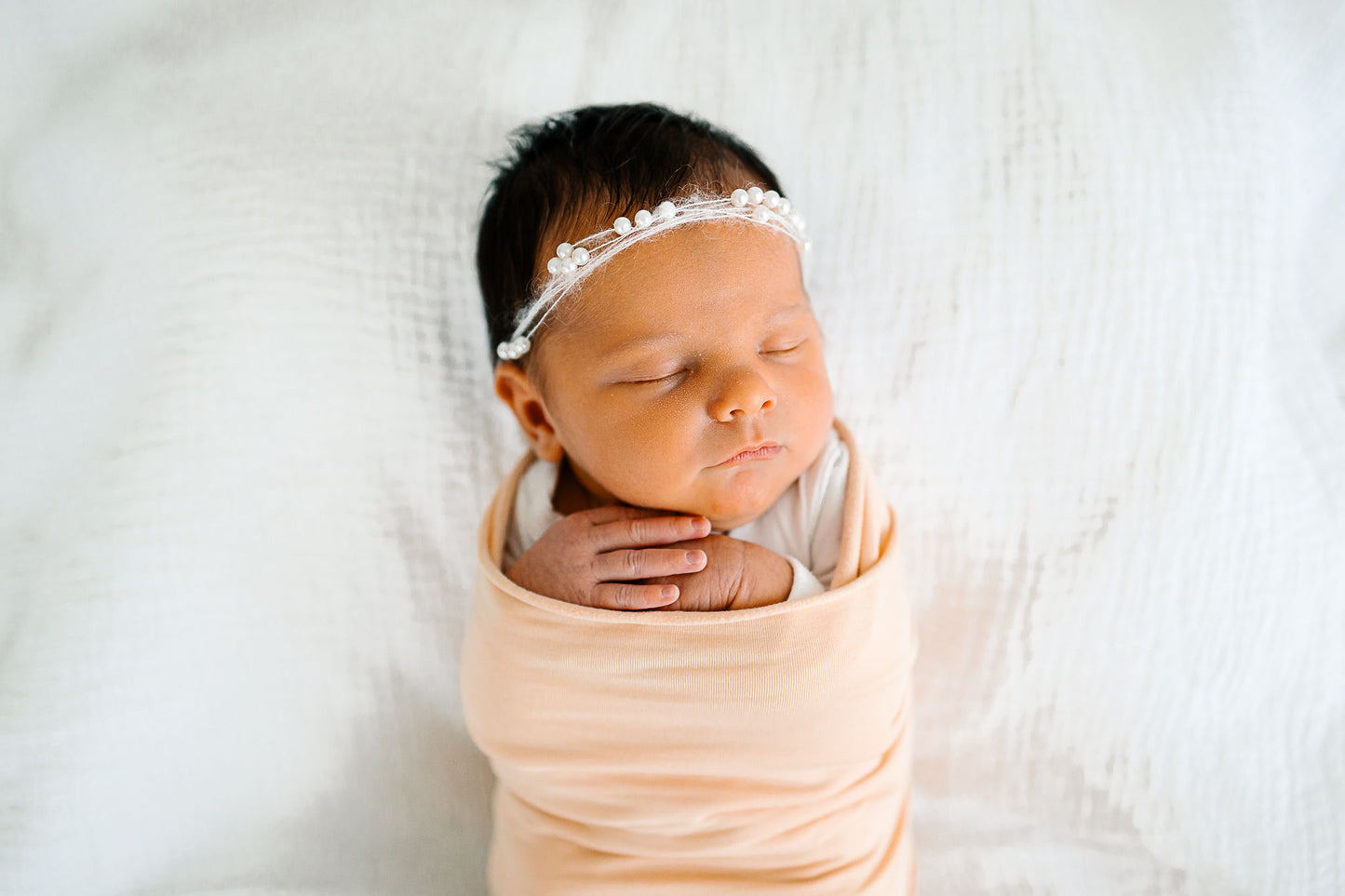 Raw White Swaddle Blanket