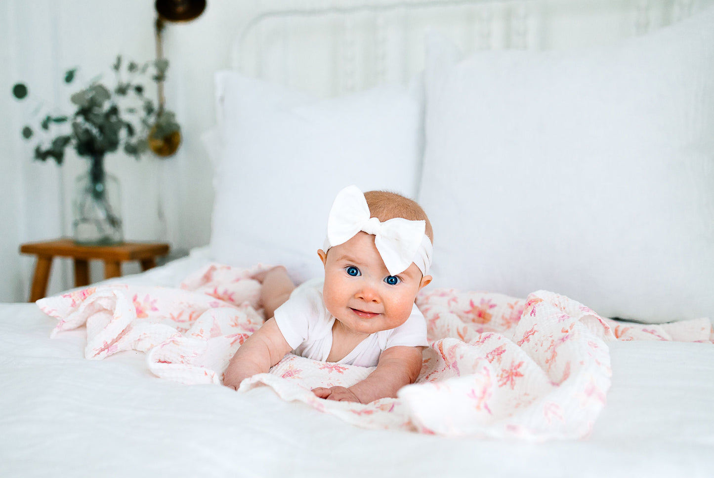 Pink Floral Swaddle Blankets